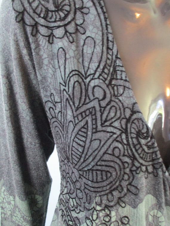 Vintage Desigual Wrap Style Dress. Desigual Dress\vintage Desigual\wrap  Dress\vintage Dress\ Green Dress\grey Dress - Etsy