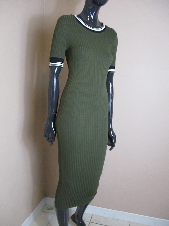 Olive green tube dress discount