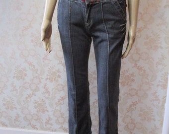 Vintage high waist girls jeans, size 24" waist.  vintage jeans\grey denim\girls jeans\Catamini jeans\boho jeans