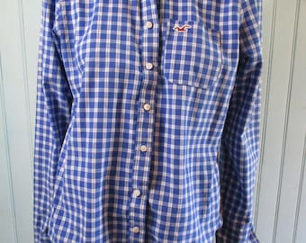 Vintage boy's shirt by Hollister.  vintage shirt\boys shirt\checked shirt\boys vintage\hollister shirt
