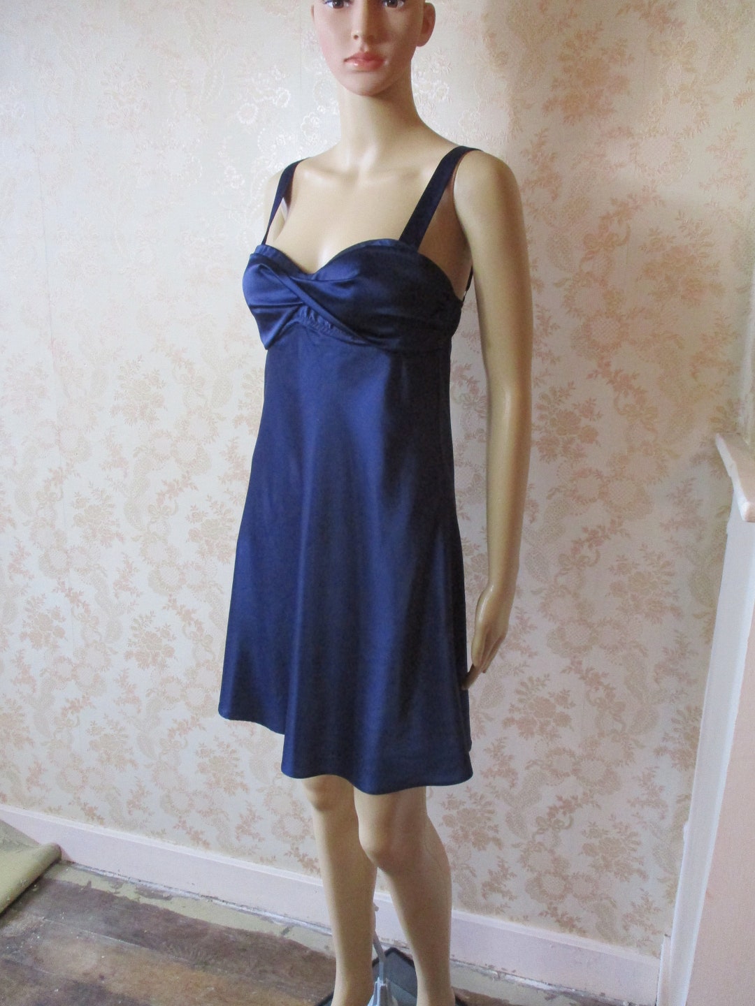 Farrah Slip Dress in Vintage Satin - Olive main image 0