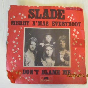Three vintage 45 rpm singles. Gilbert O&#39;Sullivan, Slade, Billy Swan.  vintage records\vintage singles\vintage vinyl\retro music