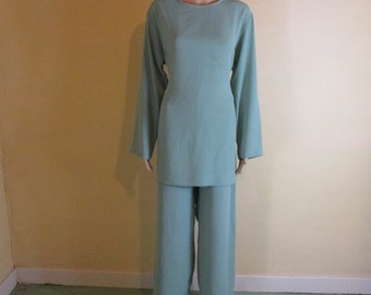 Groene jurk\broekpak. vintage\broekpak\broekpak\jurk\broek\zomerbroekpak\trouwoutfit