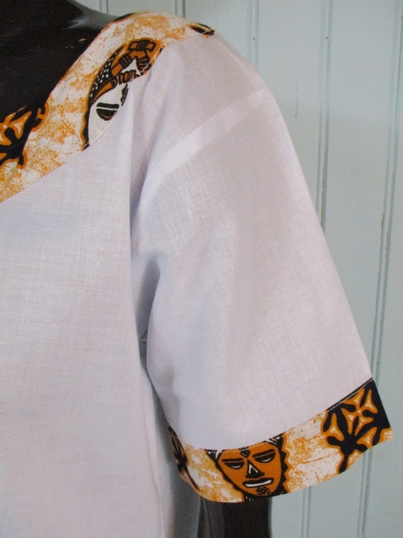 White kaftan with ethnic neckline  .  vintage\kaf… - image 7