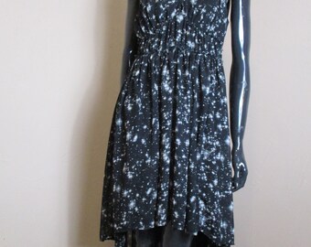 Women's vintage black  dress with star print.  vintage dress\star dress\party dress\evening dress\black dress