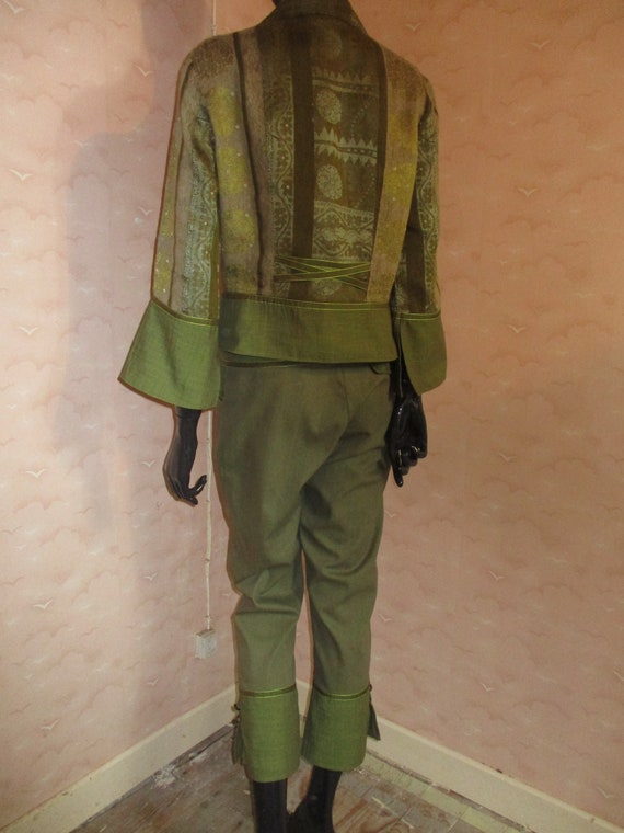 Women's vintage olive green Georges Frank suit . … - image 8