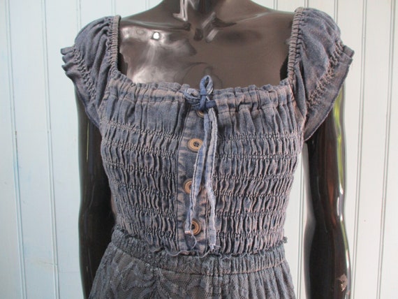 Vintage lace and denim sundress .  vintage dress\… - image 2