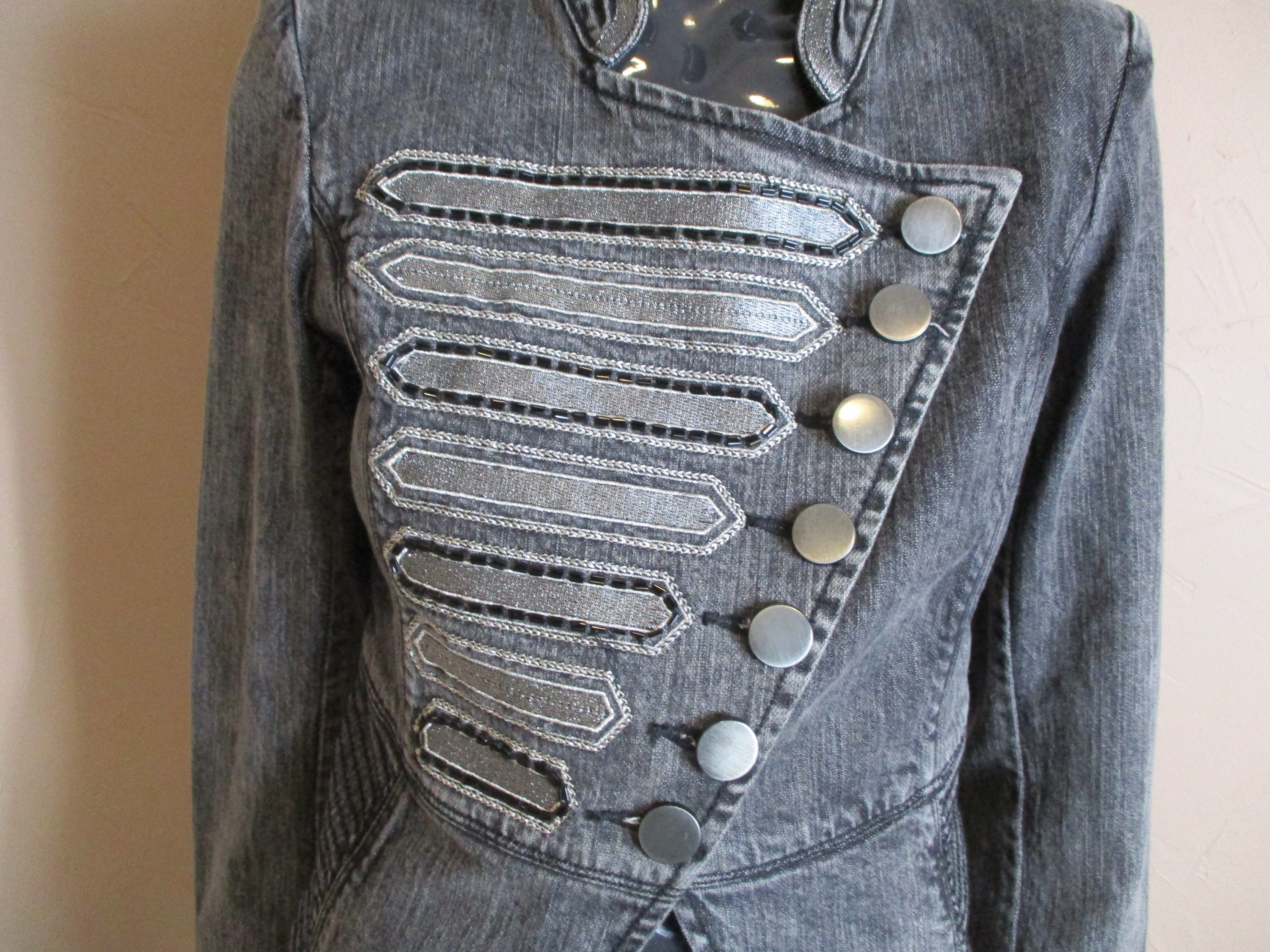 Vintage Military/denim Jacket . Jacketmilitary Etsy