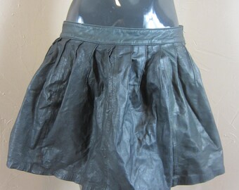 Vintage leather skirt   .  vintage skirt\leather skirt\rara skirt\original 90's skirt\goth skirt\boho skirt