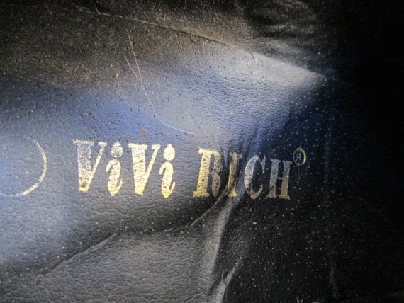 Women's vintage black leather she boots size 40 e… - image 9