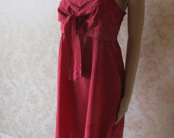 Red bo ho sun dress with bust detail.  vintage\sun dress\boho\retro\pink dress\red dress\summer dress