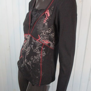 tee-shirt bohème vintage.  tee shirt vintage z\ top gothique \ top bohème\ top rétro\ tee shirt noir\ top festival