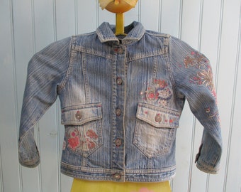 Vintage Next-Jeansjacke für Mädchen. Im Alter von 5/6 Jahren. Vintage Mädchenjacke\Denim Mädchen\blaue Jacke für Mädchen\Jacke 5\6