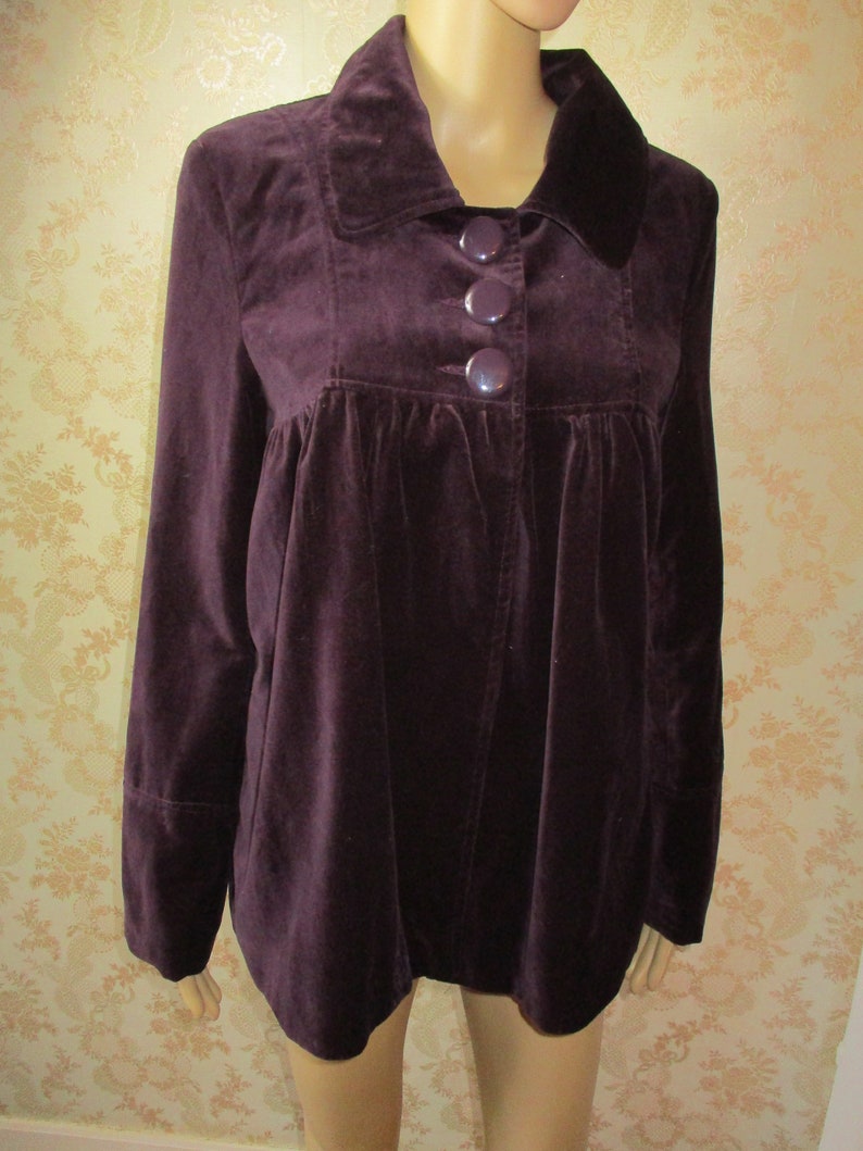 Cotton Velvet Lily Jacket - Purple