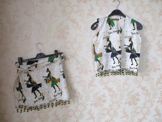 Ethnic wrap skirt and top set.  ethnic\skirt set\… - image 1