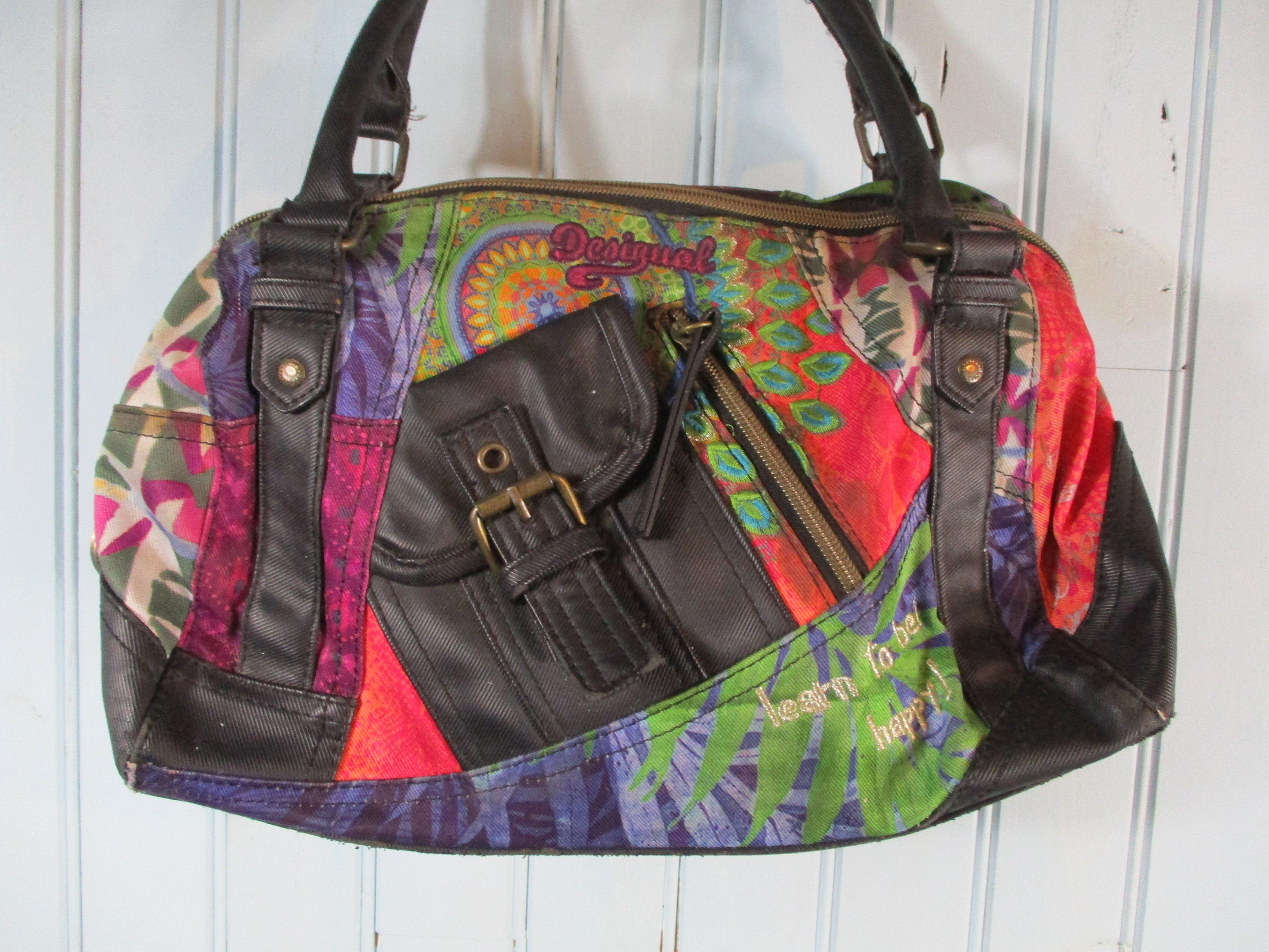 doorgaan met George Eliot Volgen Vintage Desigual Handbag. Good Condition. Multi-coloured With - Etsy