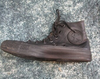 Black leather converse review deals