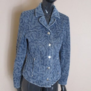 Vintage denim fitted jacket   vintage jacket\retro jacket\boho jacket\fitted jacket\denim jacket\blue jacket