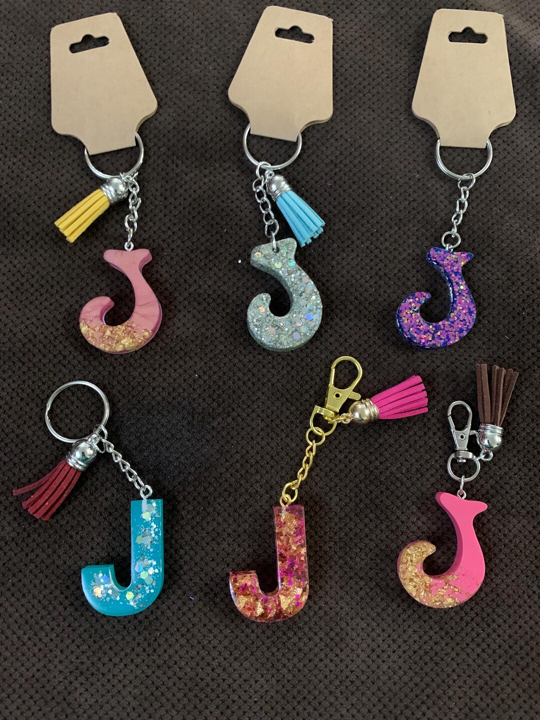 Letter J Keychains - Etsy
