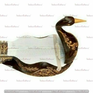 Professional Quality Mayuri Veena Peacock Shaped Body Musical Instrument Taus South Indian veena Traditional veena Melodic strings image 2