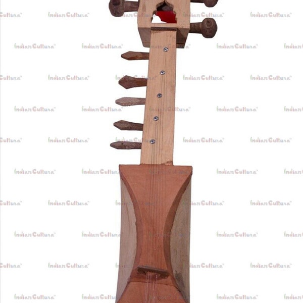Handmade Wooden Jogiya Sarangi Classical Indian Folk Musical Instrument Natural Musical Gift Vintage Sarangi Cultural Tune Exotic Sound
