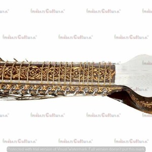 Professional Mayuri Veena Peacock Shaped Body Instrument Taus With Fiber Case Musician gift Decorative veena Exotic instrument Carved veena image 2