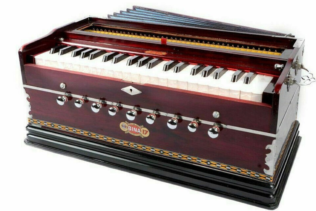 Harmonium With Bag BINA 9 Stopper Octaves Multifold Bellow 42 Keys Two