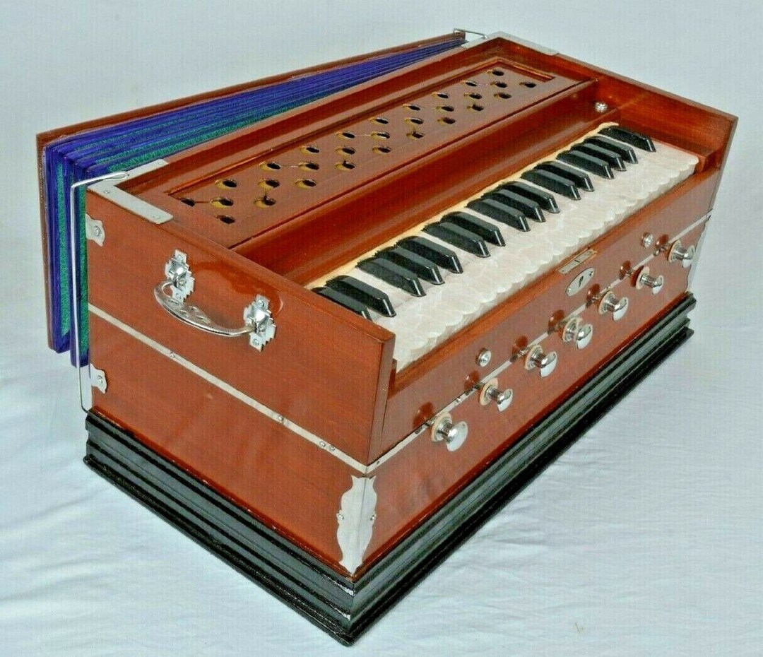 Harmonium 7 Stopper Multi Bellow 39 Key 440hz Indian Musical Instrument