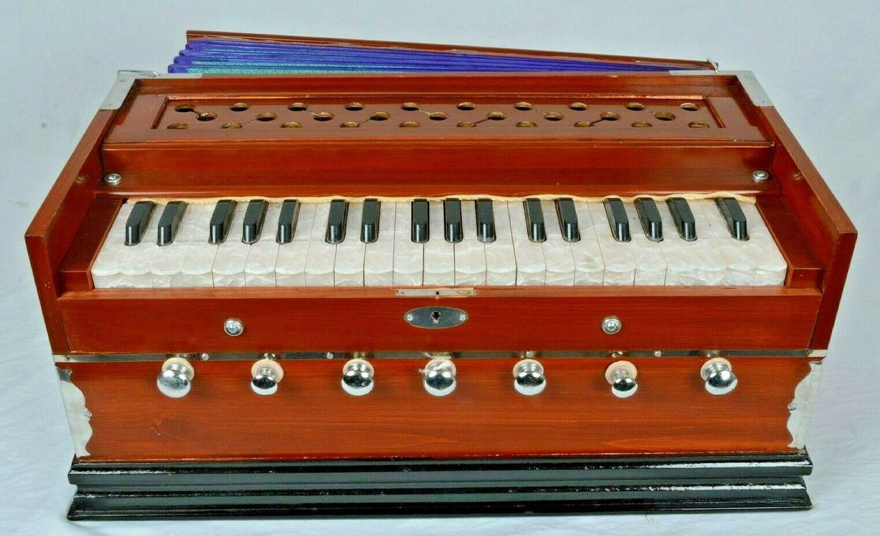 Harmonium 7 Stopper Multi Bellow 39 Key 440hz Indian Musical Instrument