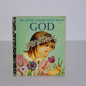 Mein kleines goldenes Buch über Gott / Vintage Little Golden Book 1974 / Frühe Goldene Buchausgabe / Sehr guter Zustand /