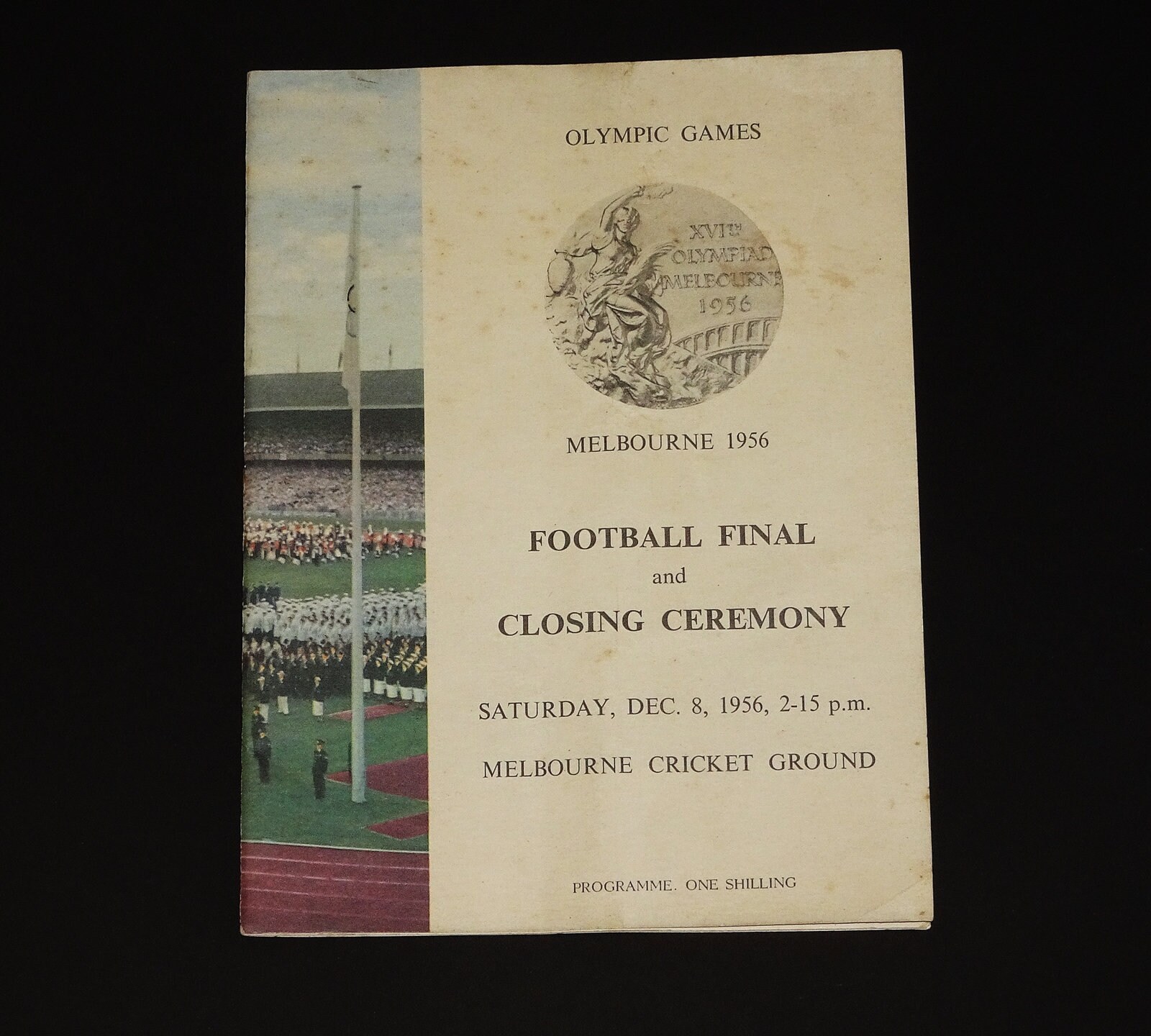 Programme Officiel - Finale Football JO Melbourne 1956 - Russie Vs Yougoslavie + Cérémonie