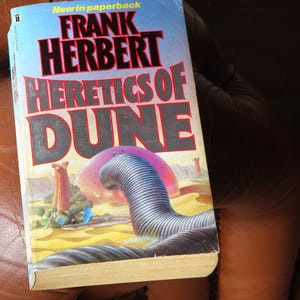 1985 Heretics of Dune by Frank Herbert / New English Library / Vintage Paperback Book / Dune Sequence of Books / First NEL Paperback Edition