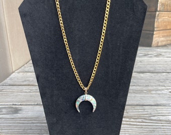 Crescent Moon Charm Necklace