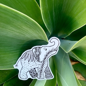 Elephant Sticker - Vinyl Decal, Vinyl Sticker - Car Decal, Laptop Decal, Window or Bumper Sticker, Water Bottle
