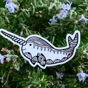 Narwhal Sticker - Vinyl Decal, Vinyl Sticker - Car Decal, Laptop Decal ...