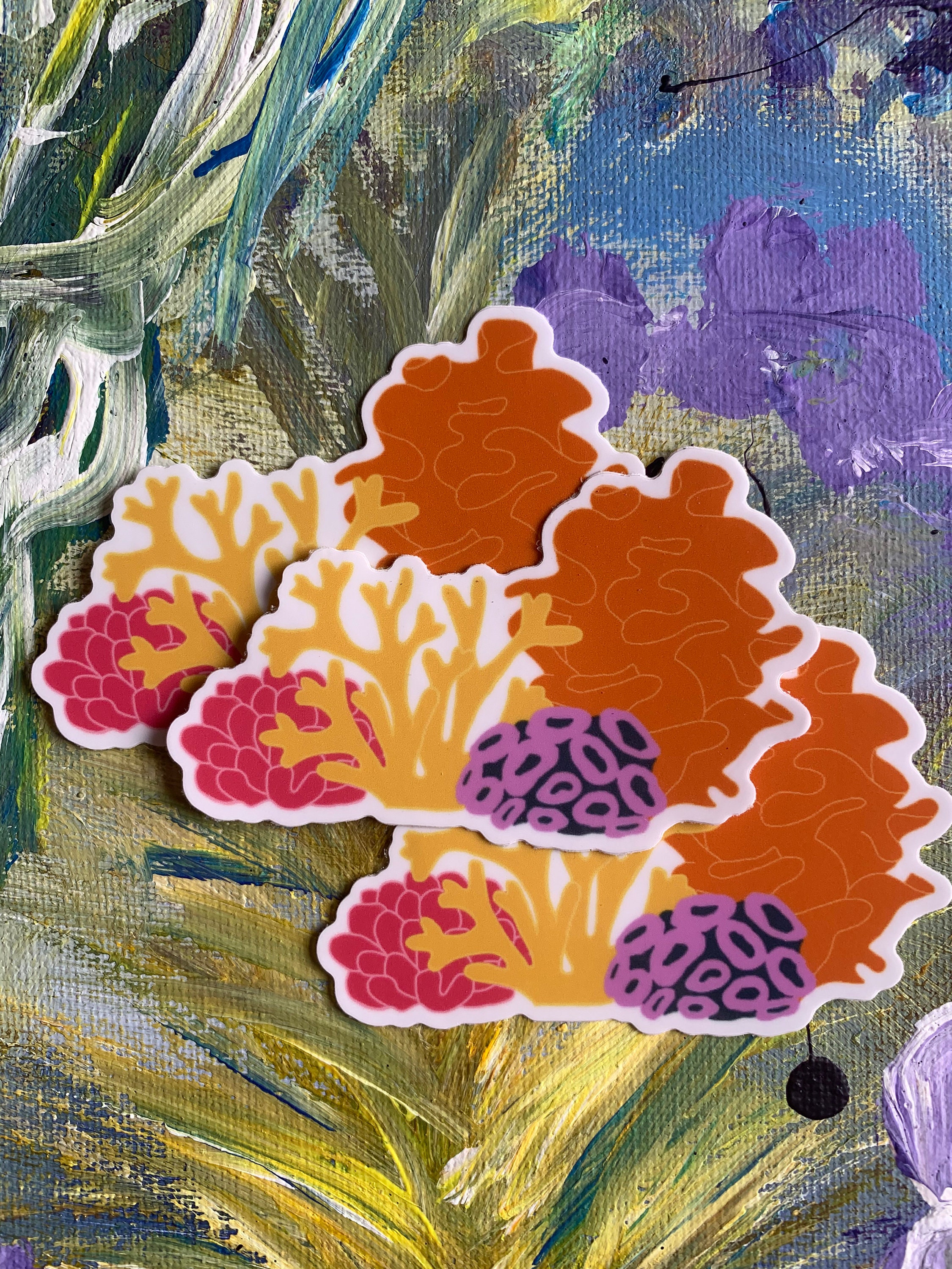 Coral Reef Sticker Vinyl Decal Vinyl Sticker Car Decal | Etsy