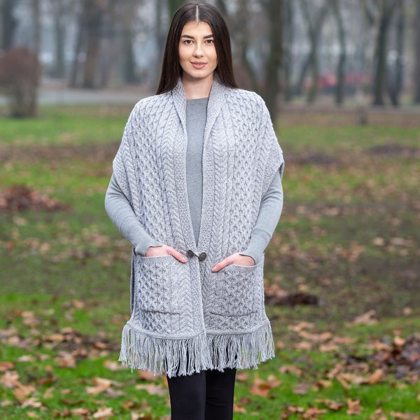 woolen poncho shawl