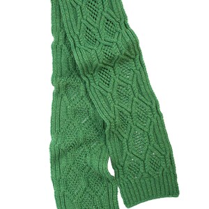 SAOL Aran Cable Knit Scarf for Ladies: 100% Merino Wool Scarf Extra Soft and Super Warm Muffler Irish Aran Knitting Made in Ireland image 5