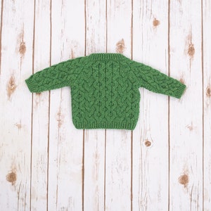 SAOL Kids Aran Merino Wool Sweater, 100% Pure Merino Wool Sweater, Aran Fisherman Sweater for Kids, Made in Ireland image 8