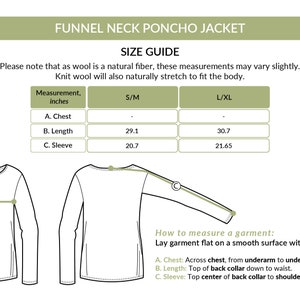 SAOL Aran Funnel Neck Zip Poncho Jacket for Women 100% Merino Wool Cable Knitted Cardigan Poncho Irish Aran Knitting Side Pockets image 10