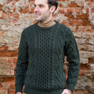 Aran Fisherman Cable Knit Sweater Jumper 100% Merino Wool - Etsy