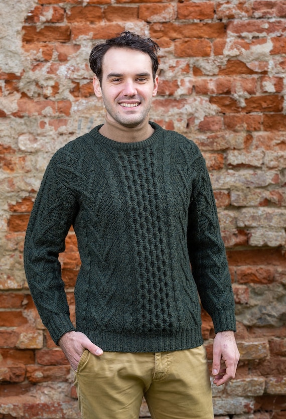 Fisherman cable store crewneck sweater