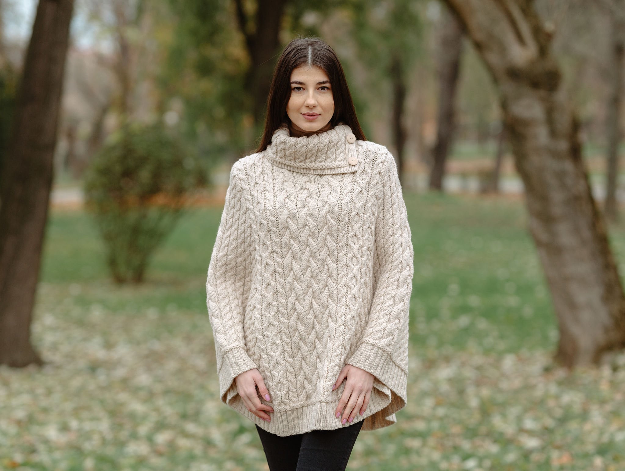 Aran sweater shop poncho