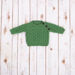 SAOL Kids Aran Merino Wool Sweater, 100% Pure Merino Wool Sweater, Aran Fisherman Sweater for Kids, Made in Ireland image 5