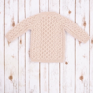 SAOL Kids Aran Merino Wool Sweater, 100% Pure Merino Wool Sweater, Aran Fisherman Sweater for Kids, Made in Ireland image 7