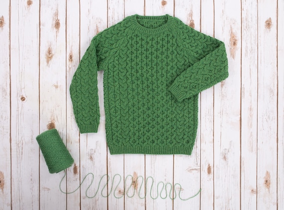 SAOL Kids Aran Merino Wool Sweater, 100% Pure Merino Wool Sweater