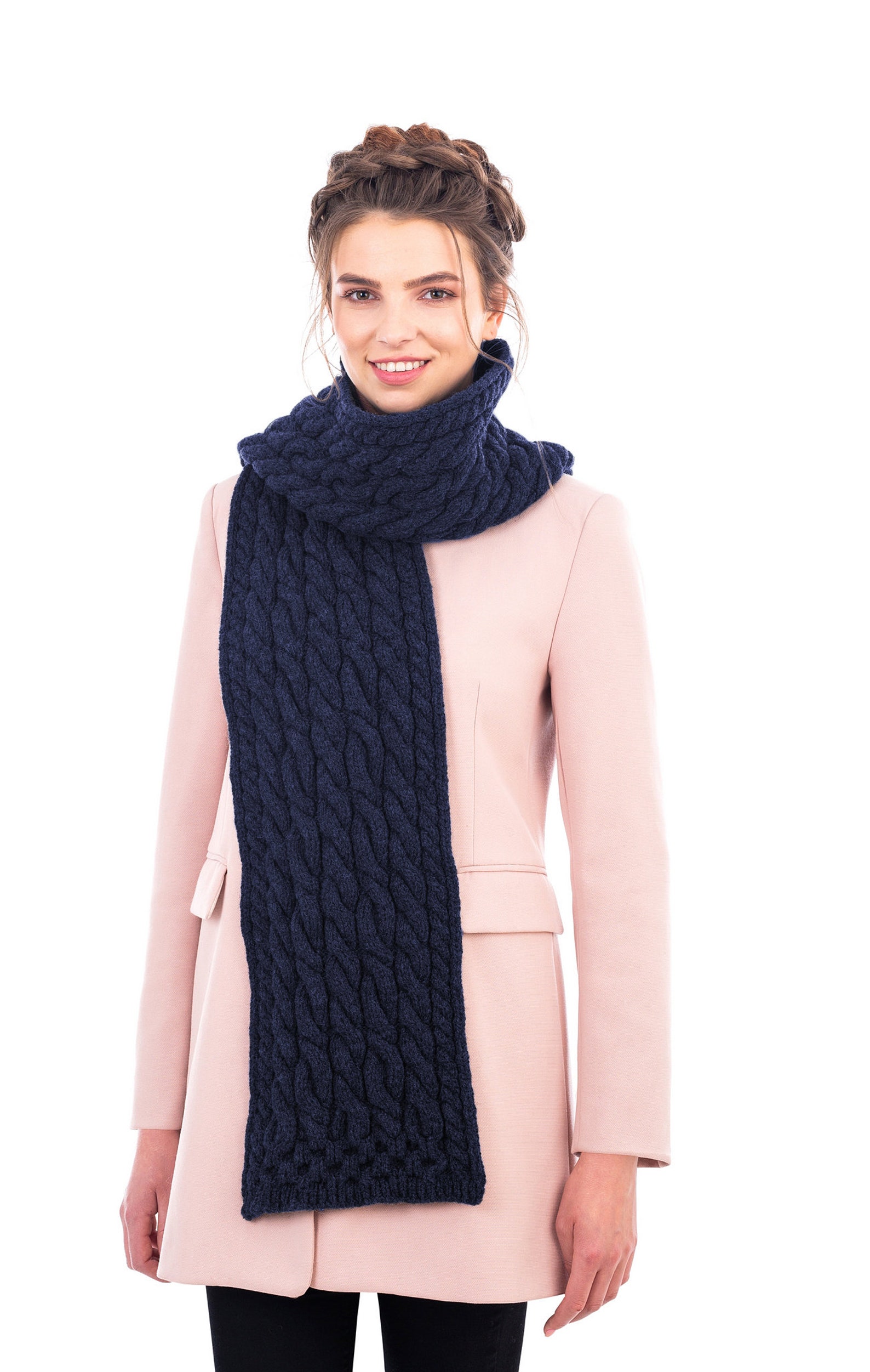 Irish Wool Knit Scarf for Women Extra Soft and Super Warm Etsy