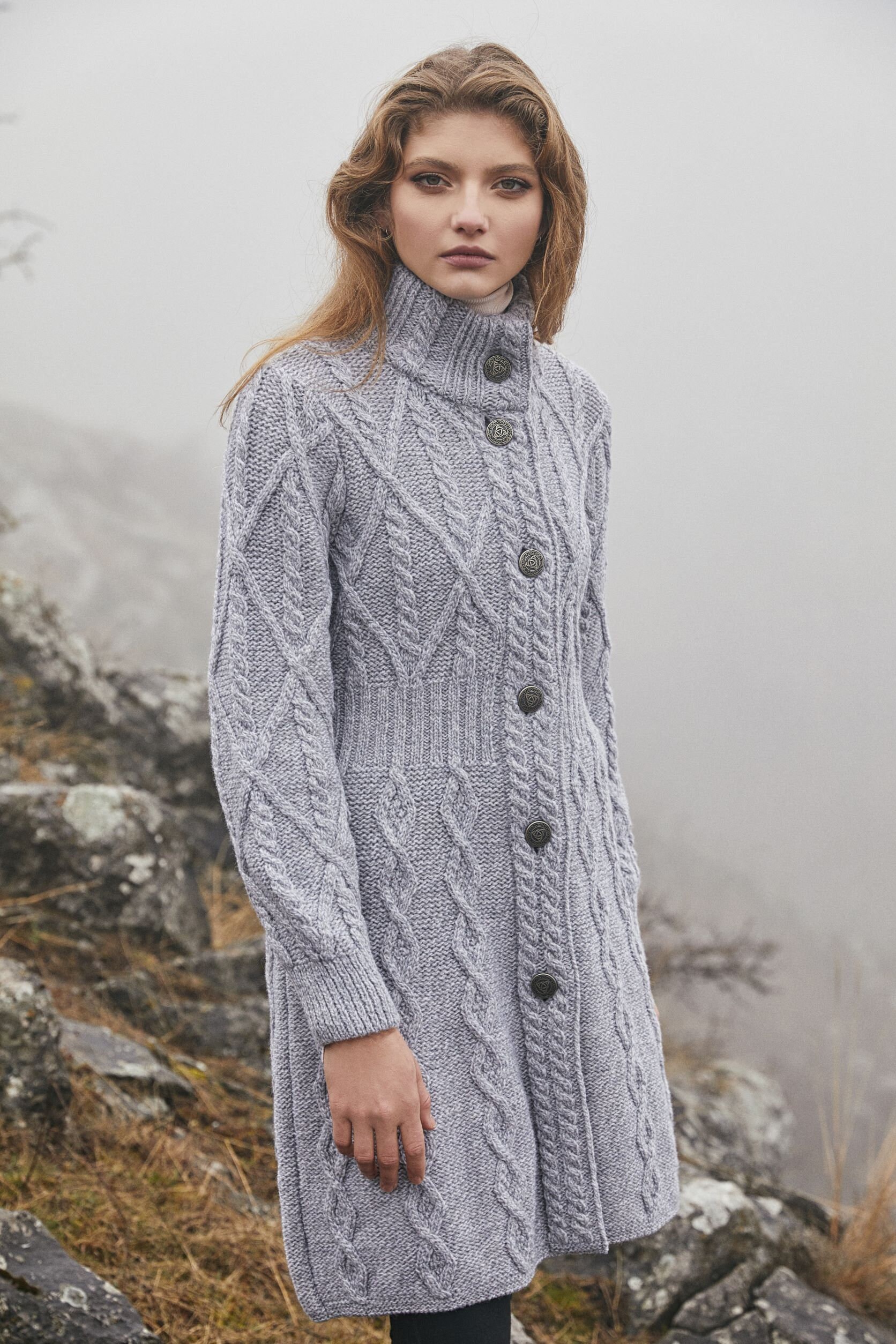 Aisling Aran Cashmere Cardigan  Made by Hand in Ireland – Madigan