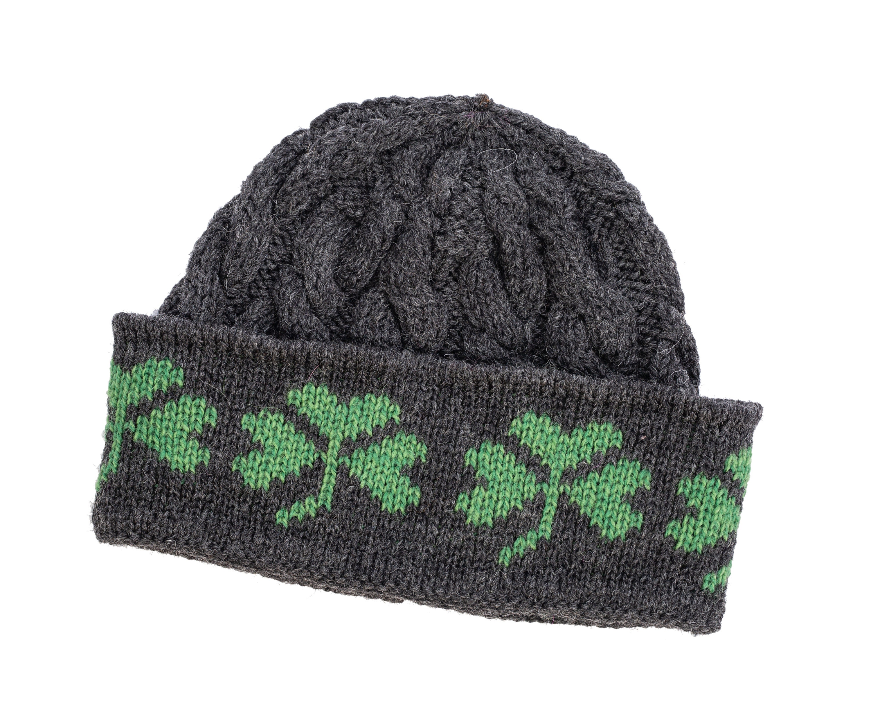 Irish Shamrock Knit Winter Hat/beanie for Men 100 Merino Etsy UK