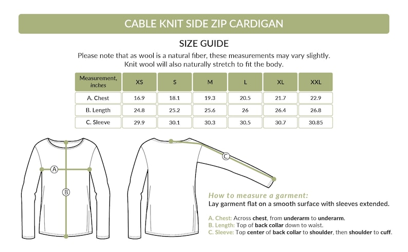 Aran Fisherman Zip Cardigan 100% Merino Wool Jacket Soft & Warm Open Sweater Aran Knitting, Trinity Knot Side Zipper, Side Pockets image 10